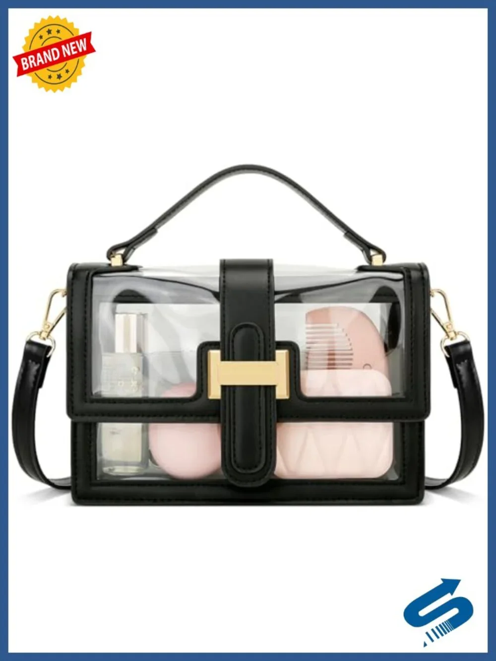 Clear Stadium-Approved Crossbody Bag with Adjustable Strap